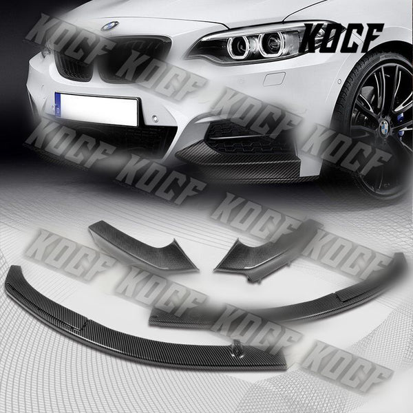 For 2014-2021 BMW 2-Series F22 F23 M-Sport Carbon Look Front Bumper Spoiler Lip - KOCF.com - Car Parts