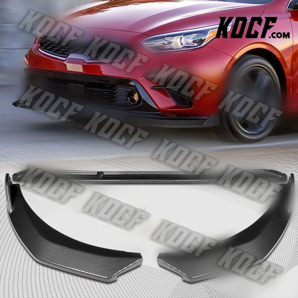 For 2019-2021 Kia Forte STP-Style Carbon Look Front Bumper Splitter Spoiler Lip - KOCF.com - Car Parts