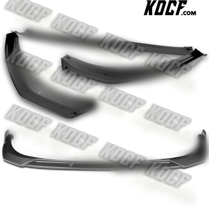 For 2019-2021 Kia Forte STP-Style Carbon Look Front Bumper Splitter Spoiler Lip - KOCF.com - Car Parts