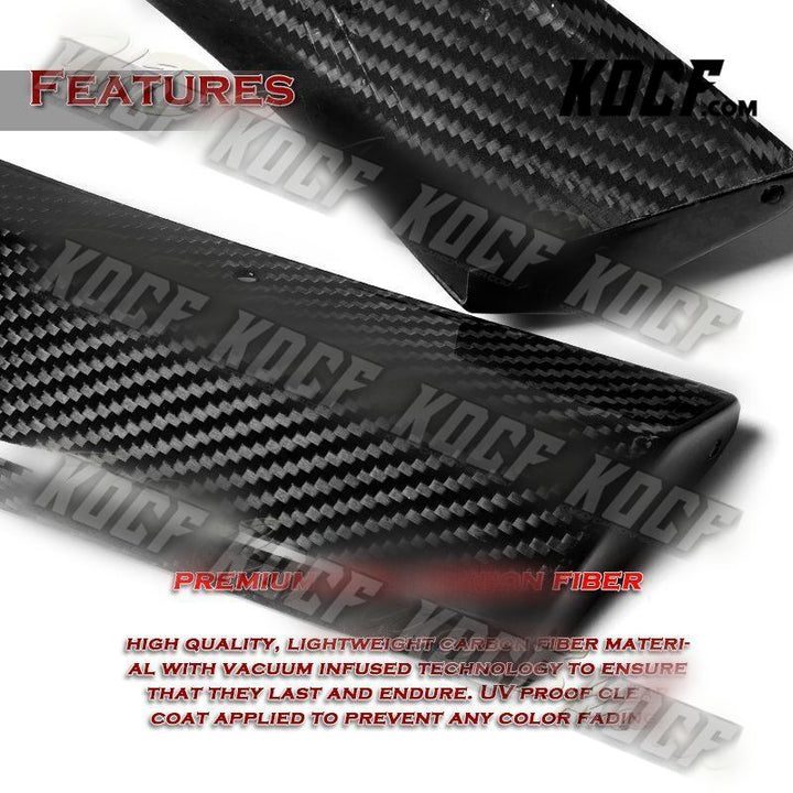 For 2013-2017 Hyundai Veloster Turbo Carbon Fiber Front Bumper Body Spoiler Lip - KOCF.com - Car Parts