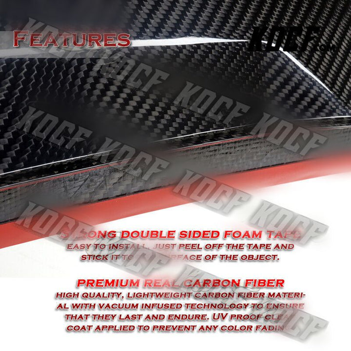 For 2013-2016 Audi A4 B8.5 Sedan V-Style Carbon Fiber Rear Trunk Spoiler Wing - KOCF.com - Car Parts