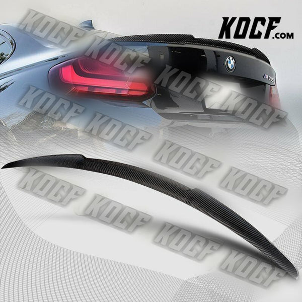 For 14-21 BMW 220i 230i M2 F87 F22 V-Style Real Carbon Fiber Trunk Spoiler Wing - KOCF.com - Car Parts