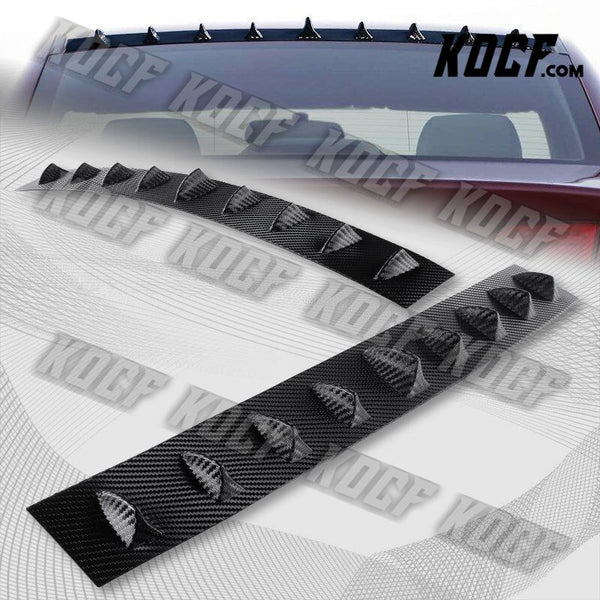 For Honda Civic 8TH FD1 FD2 4DR Carbon Style Shark Fin Rear Window Spoiler Wing - KOCF.com - Car Parts