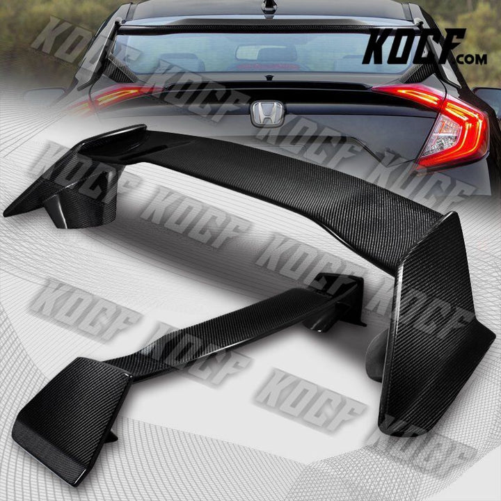 For 2016-21 Honda Civic 4DR/Sedan TYPE-R Style Trunk Real Full Carbon Spoiler - KOCF.com - Car Parts