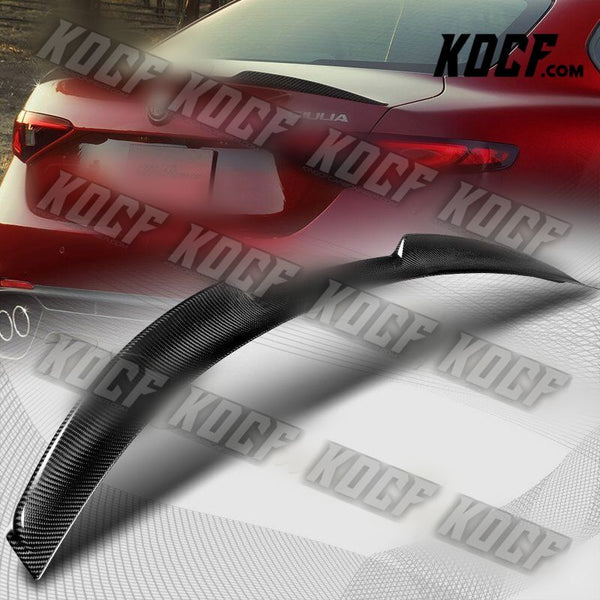 For 2017-21 Alfa Romeo Giulia Quadrifoglio Style Carbon Fiber Trunk Spoiler Wing - KOCF.com - Car Parts