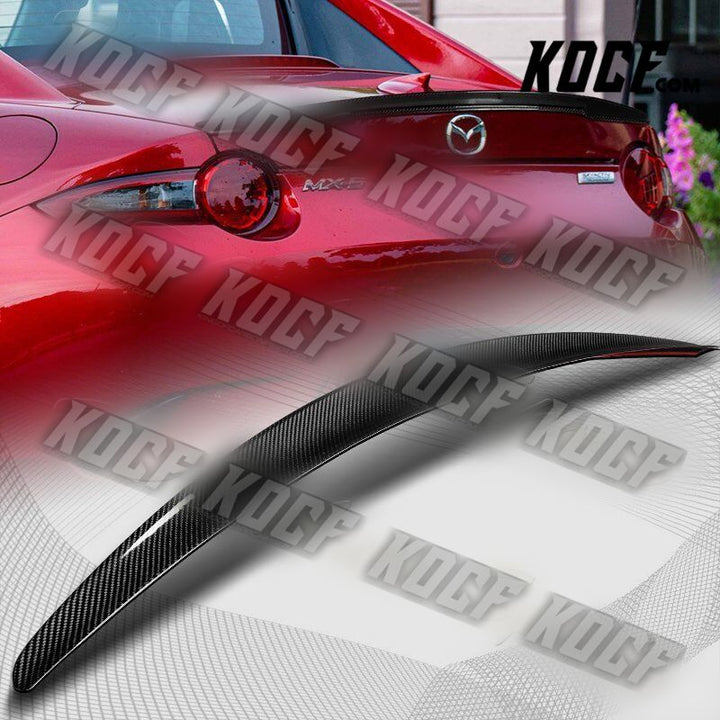 For 16-21 Mazda Miata MX-5 STP-Style Real Carbon Fiber Trunk Lid Spoiler Wing - KOCF.com - Car Parts