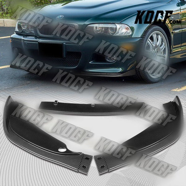 For 2001-2006 BMW E46 M3 H-Style Carbon Look Front Bumper Splitter Spoiler Lip - KOCF.com - Car Parts