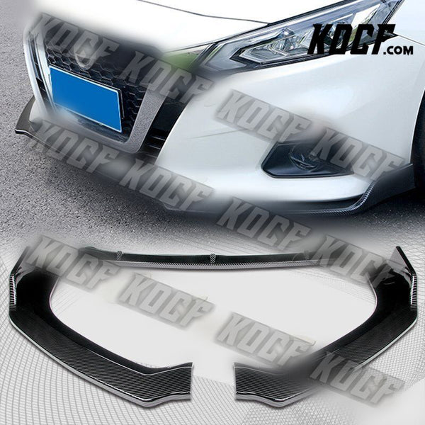 For 2019-2022 Nissan Altima Carbon Look Front Bumper Body Kit Spoiler Lip 3PCS - KOCF.com - Car Parts