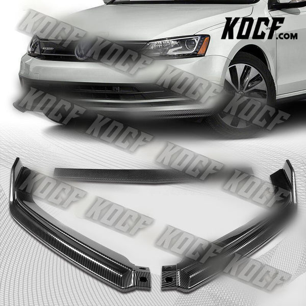 For 2015-2018 Volkswagen Jetta MK6 Carbon Look Front Bumper Splitter Spoiler Lip - KOCF.com - Car Parts