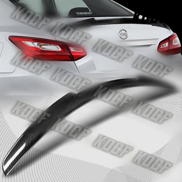 For 2016-2018 Nissan Altima Sedan V-Style Carbon Fiber Rear Trunk Spoiler Wing - KOCF.com - Car Parts