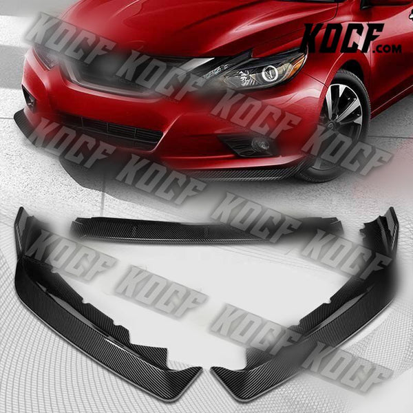 For 2016-2018 Nissan Altima Sedan Carbon Look Front Bumper Splitter Spoiler Lip - KOCF.com - Car Parts