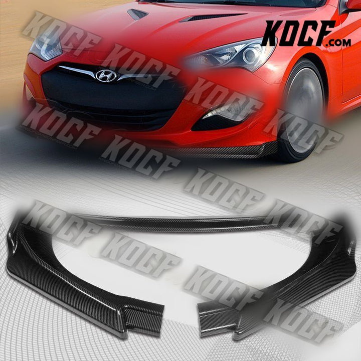 For 2013-2016 Hyundai Genesis Coupe Carbon Look KS-Style Front Bumper Body Lip - KOCF.com - Car Parts