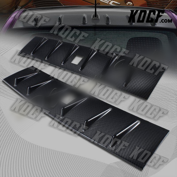 For Mitsubishi Lancer EVO X Real Carbon Vertex Shark Fin Rear Roof Spoiler Wing - KOCF.com - Car Parts