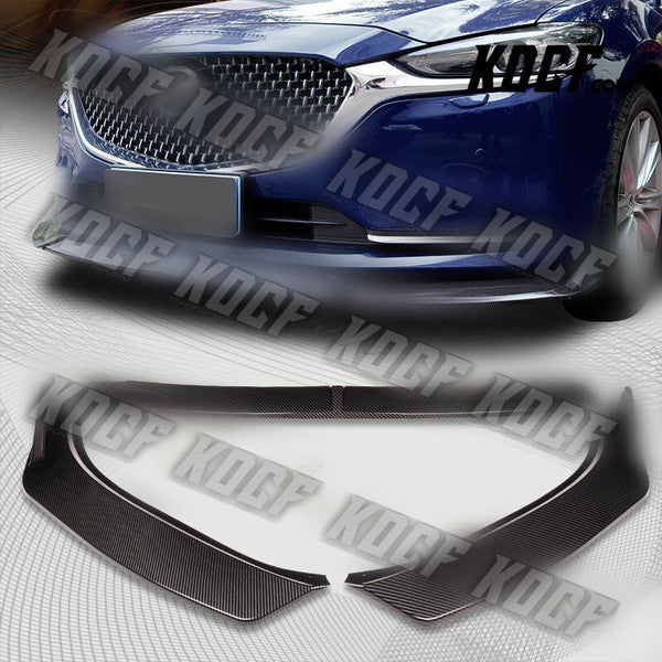 For 2019-2021 Mazda 6 Atenza Carbon Look Front Bumper Body Kit Spoiler Lip 3PCS - KOCF.com - Car Parts