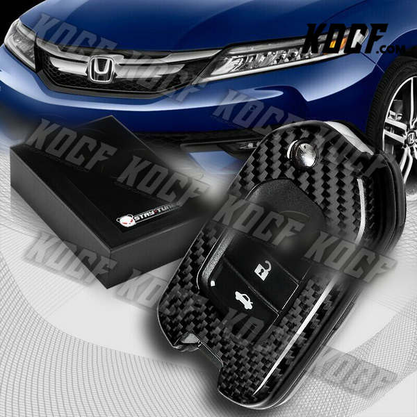 For Honda Accord/Civic/Odyssey Real Carbon Fiber Remote Key Shell Cover Case - KOCF.com - Car Parts