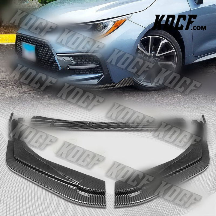 For 2020-2021 Toyota Corolla XSE SE Carbon Look Front Bumper Body Spoiler Lip - KOCF.com - Car Parts