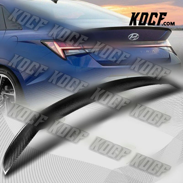 For 2021-2022 Hyundai Elantra OE-Style Real Carbon Fiber Rear Trunk Spoiler Wing - KOCF.com - Car Parts