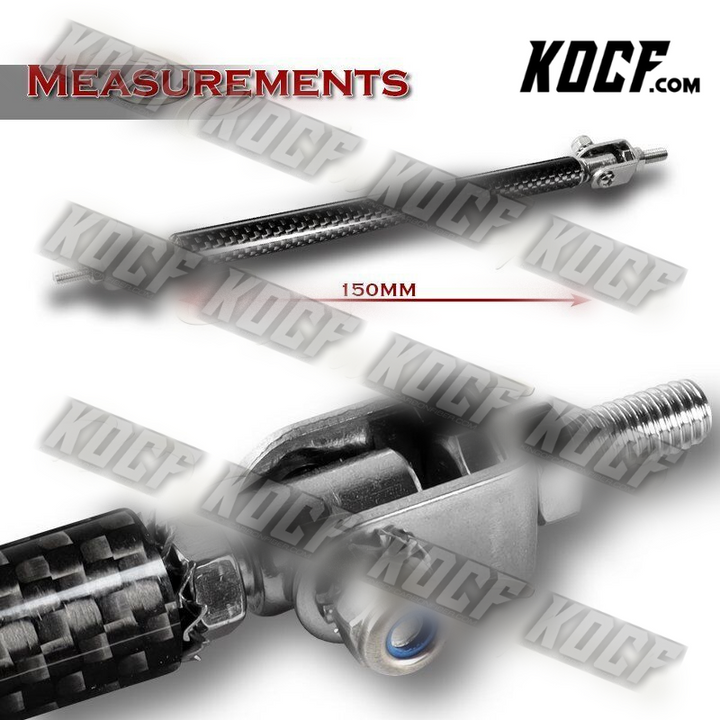 150mm Adjustable Carbon Fiber Look Bumper Splitter Lip Strut Support Rod Tie Bar - KOCF.com - Car Parts