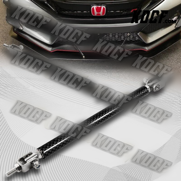 150mm Adjustable Carbon Fiber Look Bumper Splitter Lip Strut Support Rod Tie Bar - KOCF.com - Car Parts