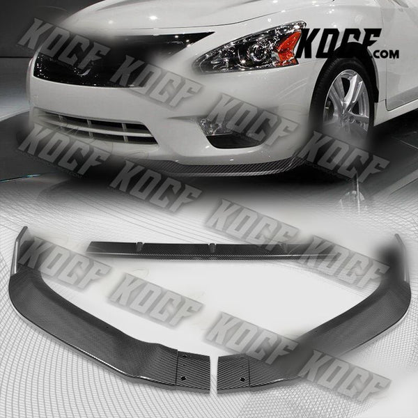 For 2013-2015 Nissan Altima Sedan Carbon Look Front Bumper Body Kit Spoiler Lip - KOCF.com - Car Parts