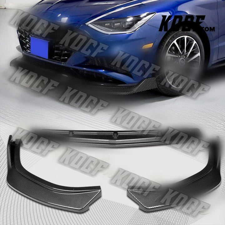 For 2020-2022 Hyundai Sonata CK-Style JDM Carbon Look Front Bumper Body Kit Lip - KOCF.com - Car Parts