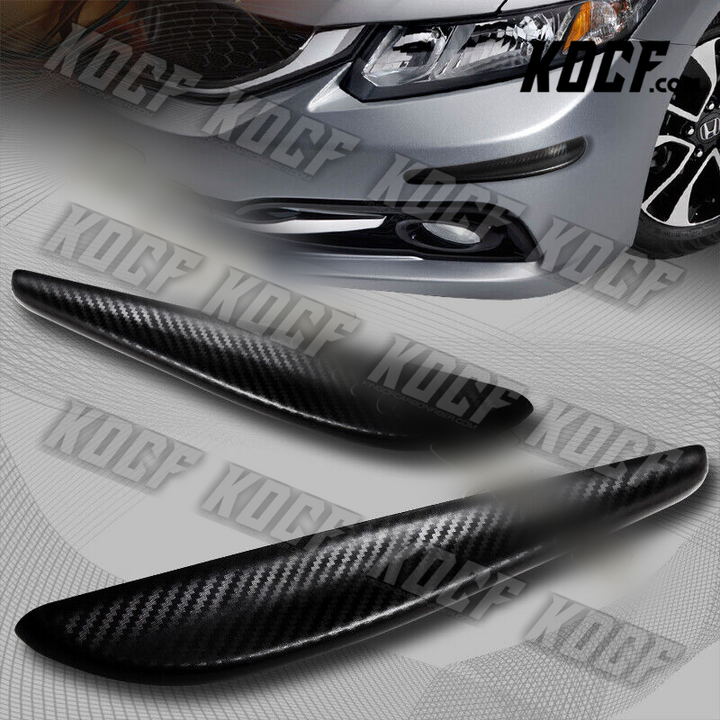 JDM 330MM Carbon Style Bumper Lip Corner Scratch Protector Strip Guard Universal - KOCF.com - Car Parts