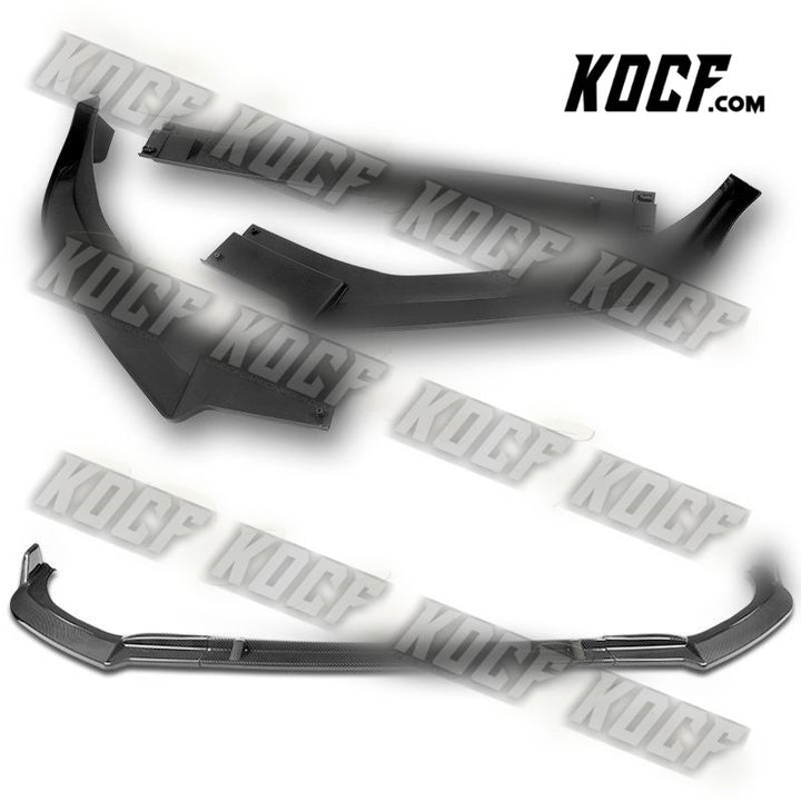 For 18-20 Toyota Sienna MP-Style Carbon Look Front Bumper Splitter Spoiler Lip - KOCF.com - Car Parts