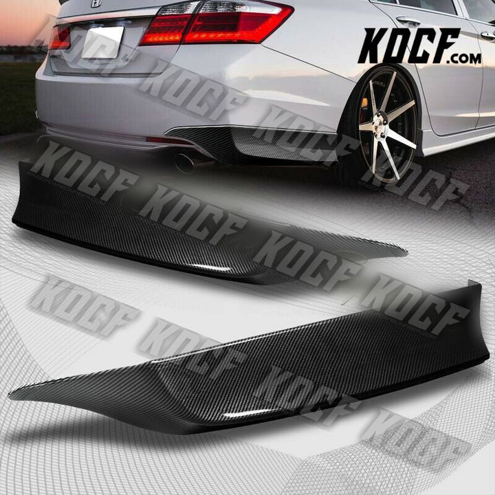 For 2013-2015 Honda Accord 4-DR HFP-Style Carbon Look Rear Bumper Spoiler Lip - KOCF.com - Car Parts