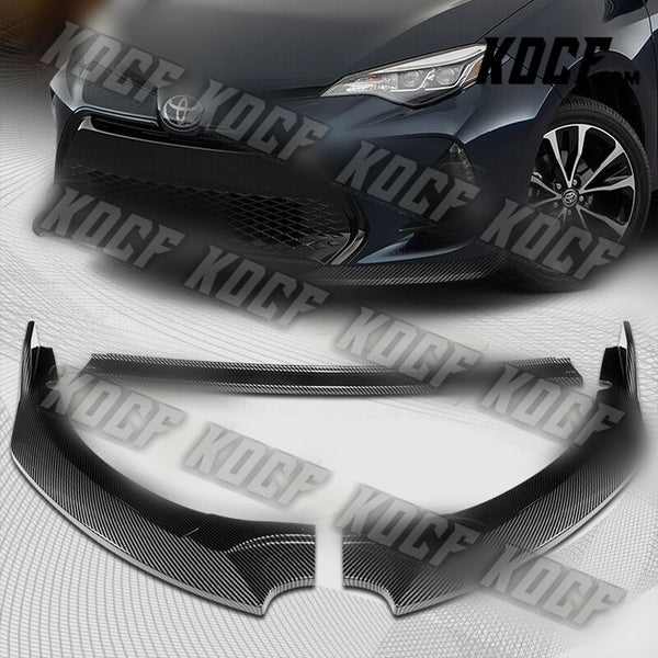 For 2017-2019 Corolla SE XSE GT-Style Carbon Painted Front Bumper Spoiler Lip - KOCF.com - Car Parts