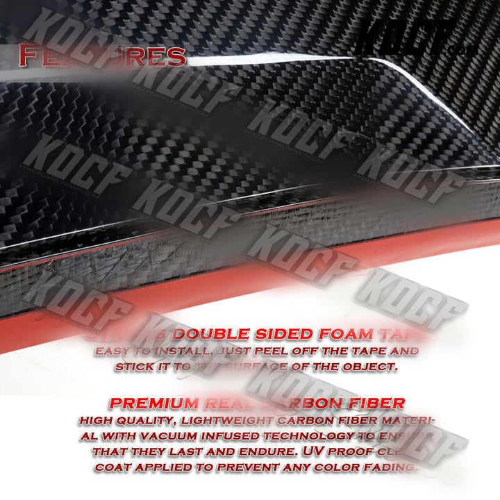 For 2014-2018 Mazda 3 Sedan V-Style Carbon Fiber Duckbill Trunk Lid Spoiler Wing - KOCF.com - Car Parts