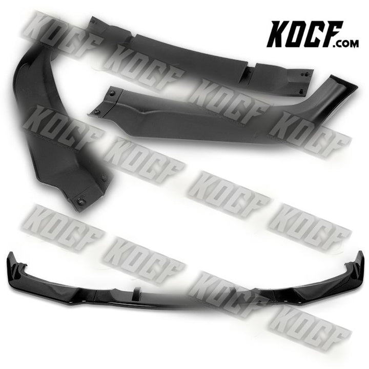 For 2006-2008 BMW E90 E91 3-Series Painted Black Front Bumper Body Spoiler Lip - KOCF.com - Car Parts