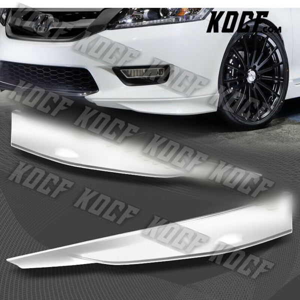 For 2013-2015 Honda Accord 4DR HFP-Style Painted White Front Bumper Splitter Lip - KOCF.com - Car Parts