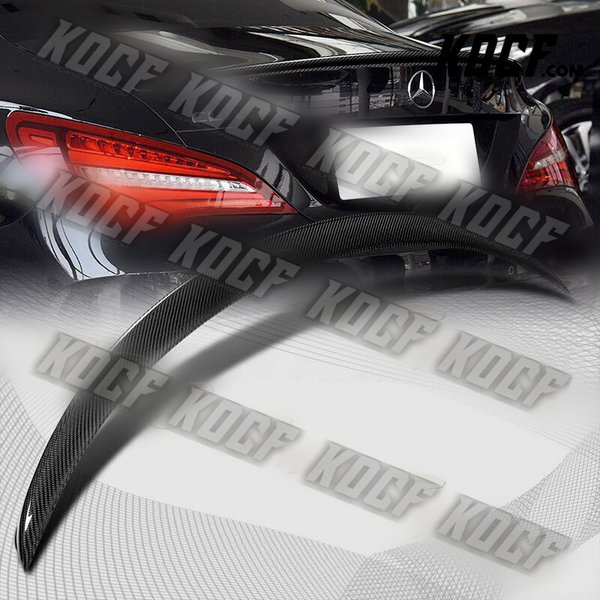 For 2013-2019 Mercedes CLA W117 4DR P-Style Real Carbon Fiber Rear Trunk Spoiler - KOCF.com - Car Parts