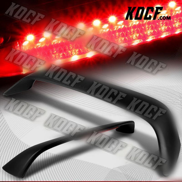 For 2001-2005 Honda Civic Coupe Black Rear Trunk Rear Spoiler Lip Wing LED Brake - KOCF.com - Car Parts