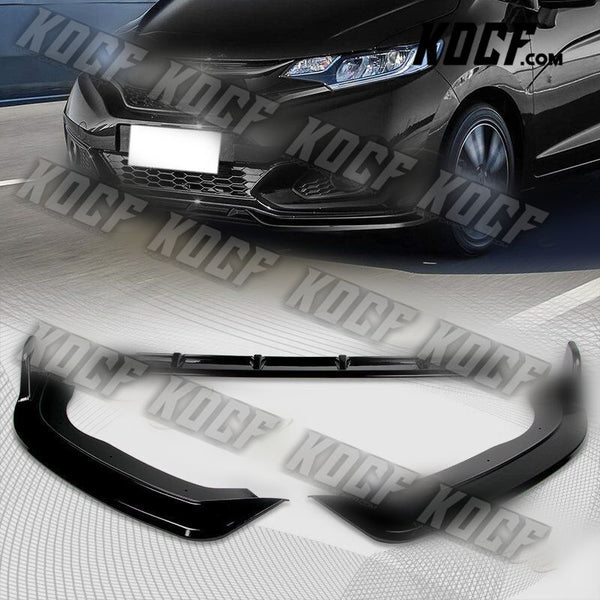 For 2018-2021 Honda Fit Painted Black Front Bumper Body Kit Spoiler Lip 3PCS - KOCF.com - Car Parts