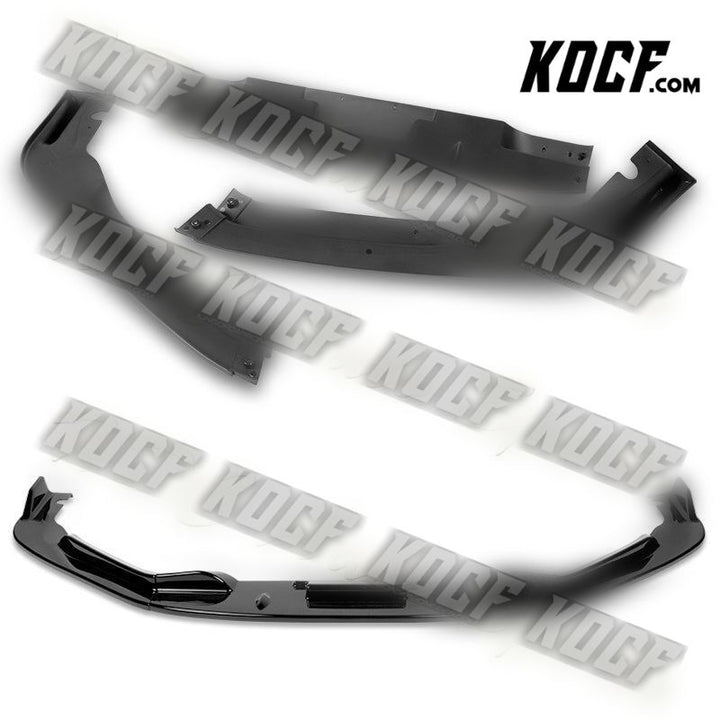 For 2011-2012 Honda CR-Z JP-Style Painted Black Front Bumper Body Spoiler Lip - KOCF.com - Car Parts