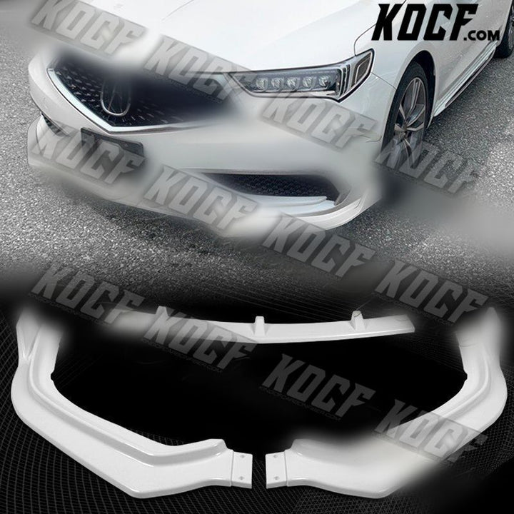 For 2018-2020 Acura TLX Painted White Front Bumper Body Kit Splitter Spoiler Lip - KOCF.com - Car Parts