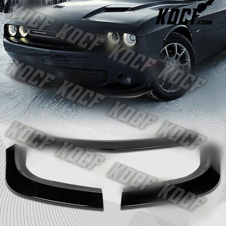 For 15-21 Dodge Challenger SXT Painted Black Front Bumper Splitter Spoiler Lip - KOCF.com - Car Parts