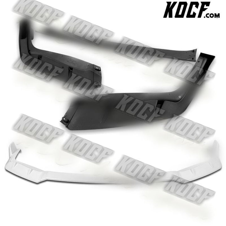 For 2009-2011 Honda Civic 4DR GT-Style Painted White Front Bumper Spoiler Lip - KOCF.com - Car Parts