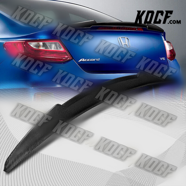 For 2013-2017 Honda Accord Coupe 2DR V-Style Carbon Fiber Trunk Lid Spoiler Wing - KOCF.com - Car Parts