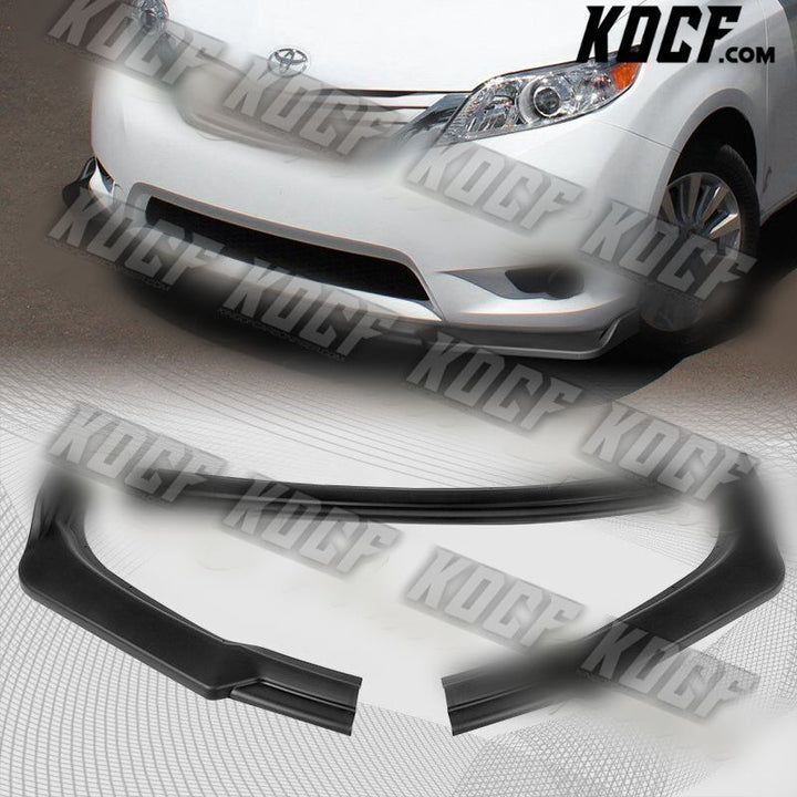 For 11-15 Toyota Sienna LE XLE MP-Style Black Front Bumper Spoiler Splitter Lip - KOCF.com - Car Parts