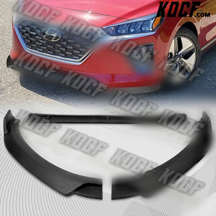 For 2017-2022 Hyundai IONIQ STP-Sty Matt Black Front Bumper Splitter Spoiler Lip - KOCF.com - Car Parts