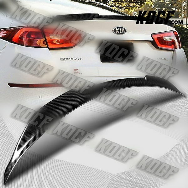 For 2014-2015 Kia Optima K5 V-Style Real Carbon Fiber Rear Trunk Spoiler Wing - KOCF.com - Car Parts