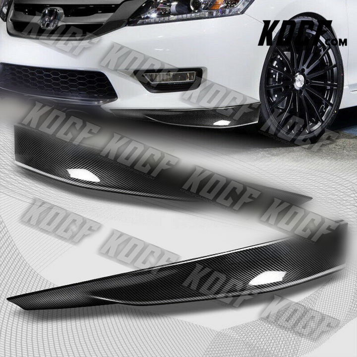 For 2013-2015 Honda Accord 4DR HFP-Style Carbon Style Front Bumper Splitter Lip - KOCF.com - Car Parts