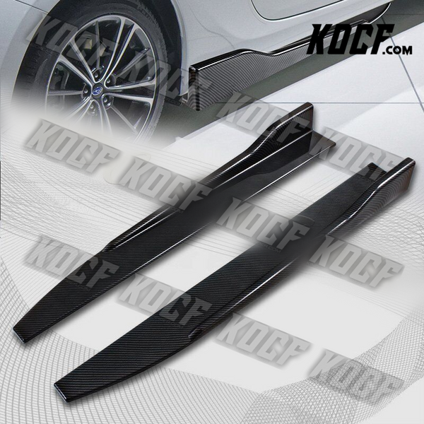 Universal Carbon Style Side Skirt Rocker Splitters Diffuser Winglet Wind 31"x4" - KOCF.com - Car Parts