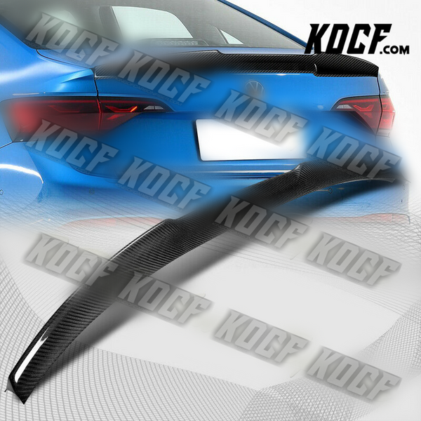 For 2019-2022 Volkswagen Jetta V-Style Carbon Fiber Duckbill Trunk Spoiler Wing - KOCF.com - Car Parts