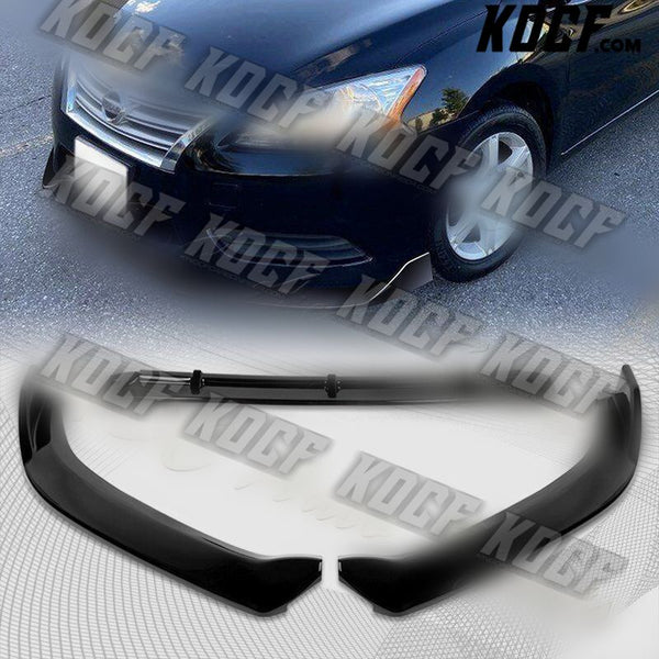 For 2013-2015 Nissan Sentra Painted Black Front Bumper Body Splitter Spoiler Lip - KOCF.com - Car Parts