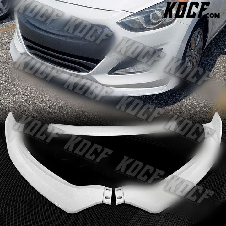 For 2013-17 Hyundai Elantra GT Hatchback Painted White Front Bumper Spoiler Lip - KOCF.com - Car Parts