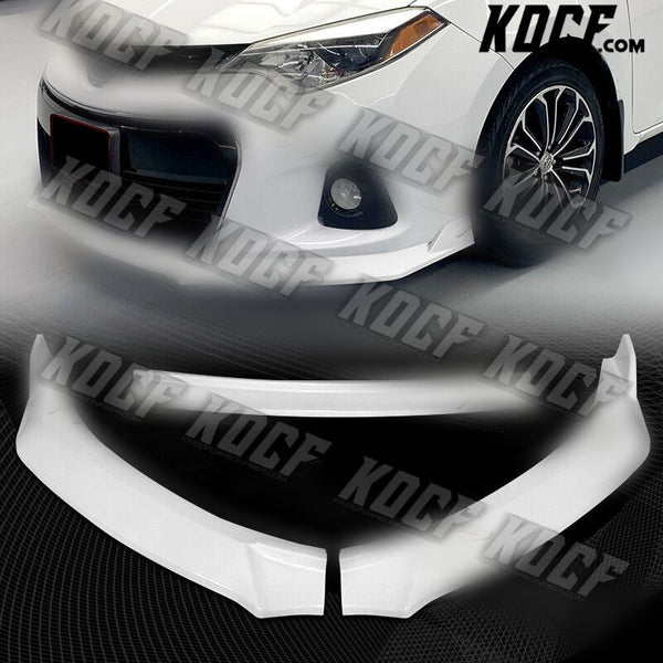 For 2014-2016 Toyota Corolla S GT-Style Painted White Front Bumper Spoiler Lip - KOCF.com - Car Parts