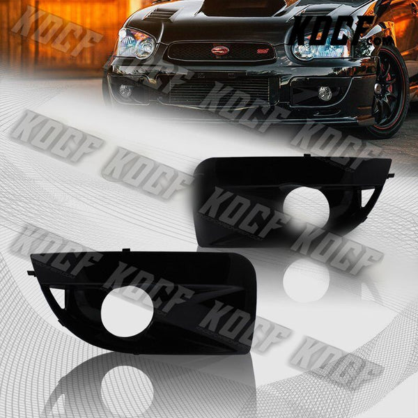 For 2004-2005 Subaru Impreza WRX STi Black Fog Light Lamp Bumper Bezel Cover Cap - KOCF.com - Car Parts